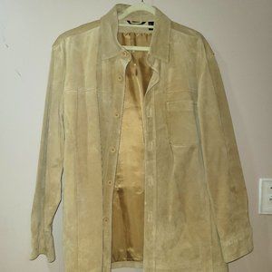 Men's Leather Light Brown or Tan Jacket. Brand Massini.